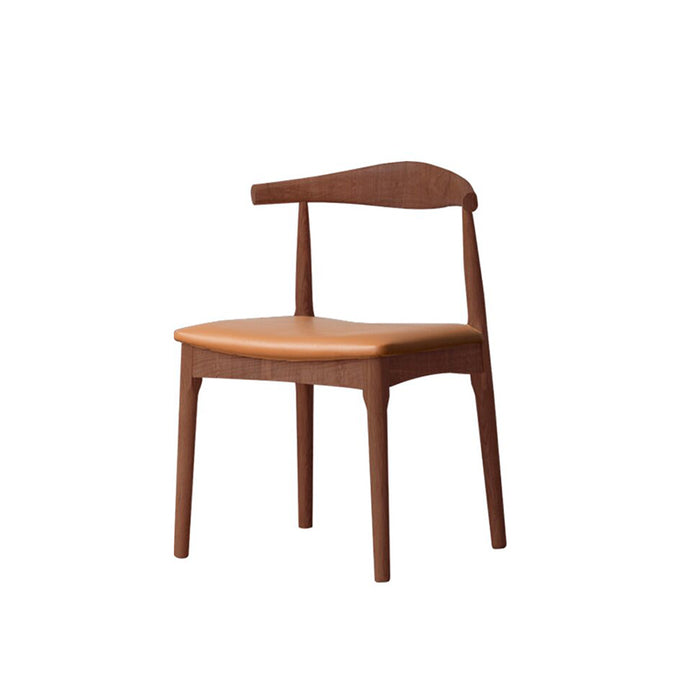Tyler FAS-Graded Solid Oak Wood Curved Back Dining Chair with Upholstered Seat Cushion