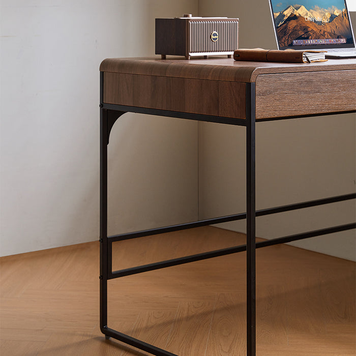 Unity 115cm Single Office Desk/Computer Table With Drawer Walnut Color