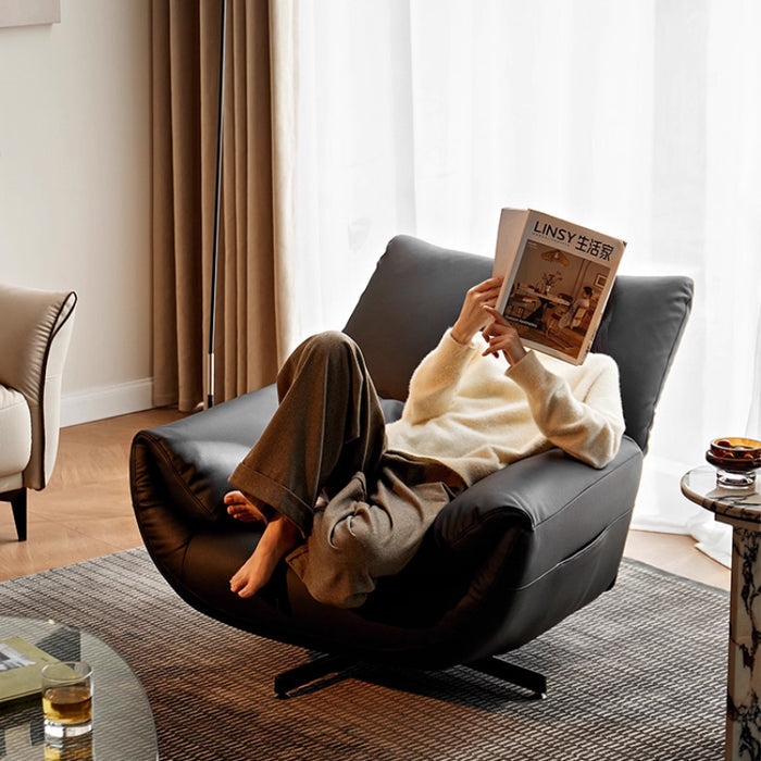 Vera Single Sofa Lazy Sofa Chair/Footrest 360-degree Swivel & Adjustable Backrest