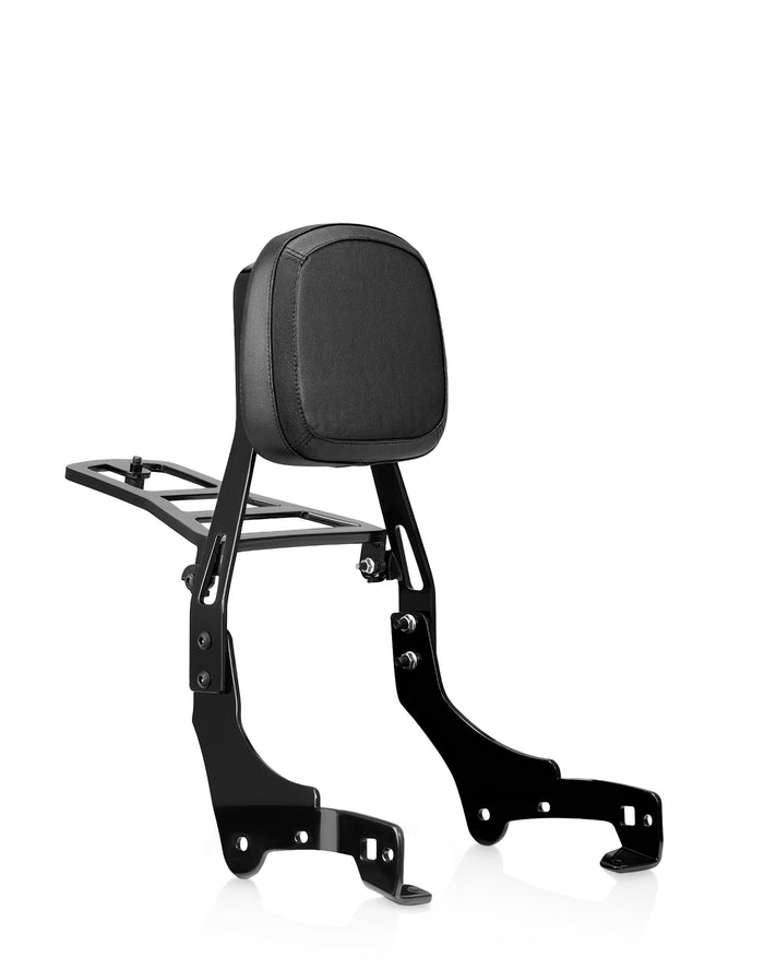 Viking Battle Axe Kawasaki Vulcan S Sissy Bar With Backrest Gloss Black Main View