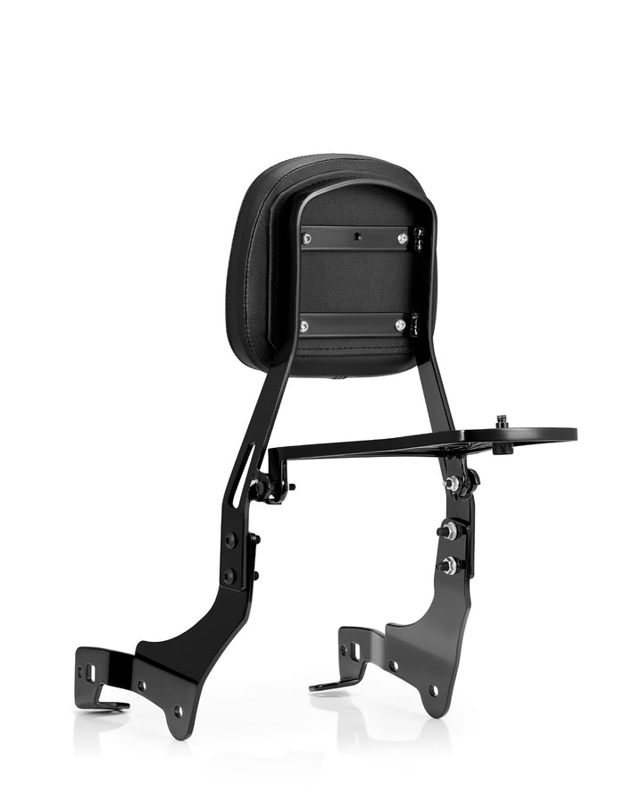 Viking Battle Axe Kawasaki Vulcan S Sissy Bar With Backrest Gloss Black Side View