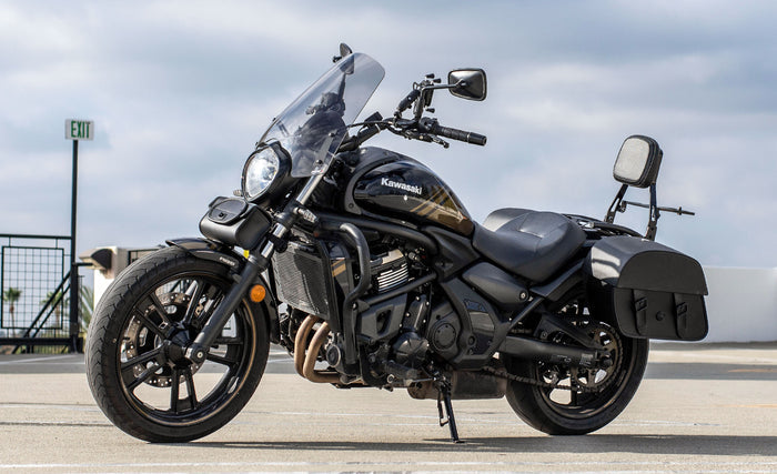 Viking Battle Axe Kawasaki Vulcan S Sissy Bar With Backrest Gloss Black Lifestyle @expand