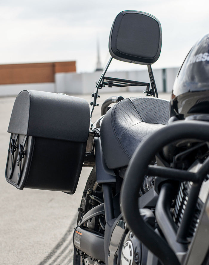 Viking Battle Axe Kawasaki Vulcan S Sissy Bar With Backrest Gloss Black Vertical Lifestyle