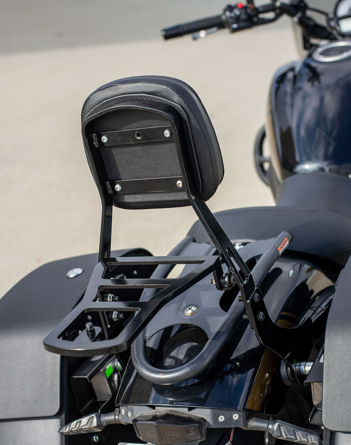 Viking Battle Axe Kawasaki Vulcan S Sissy Bar With Backrest Gloss Black Vertical Lifestyle