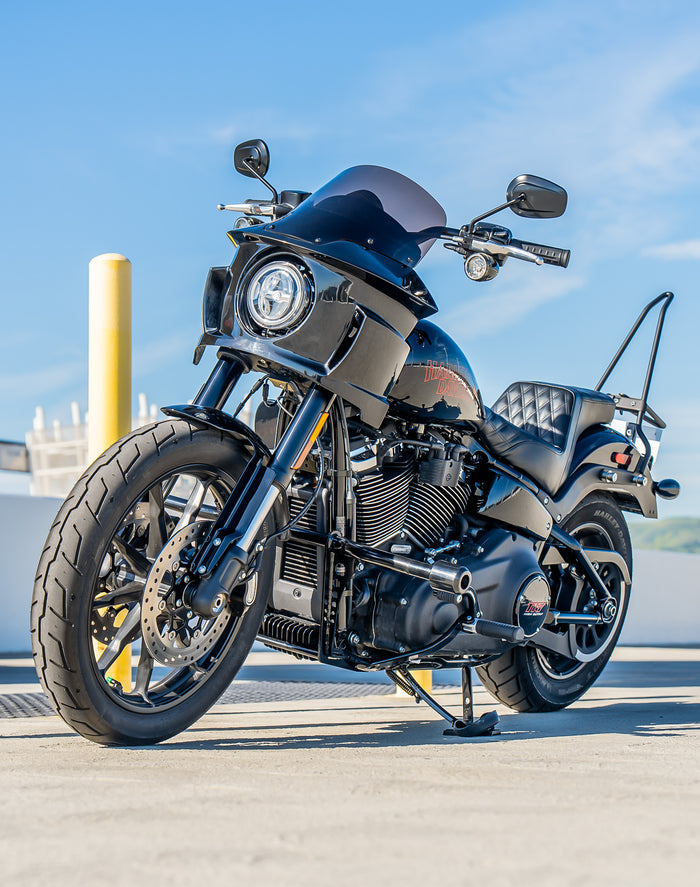 Viking Dominion Crash Bar/ Engine Guard for Harley Softail Low Rider FXLR Gloss Black Lifestyle