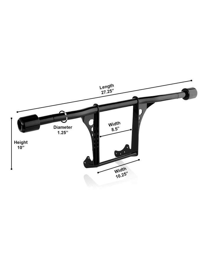 Viking Dominion Crash Bar/ Engine Guard for Harley Softail Low Rider ST FXLRST Gloss Black Dimensions