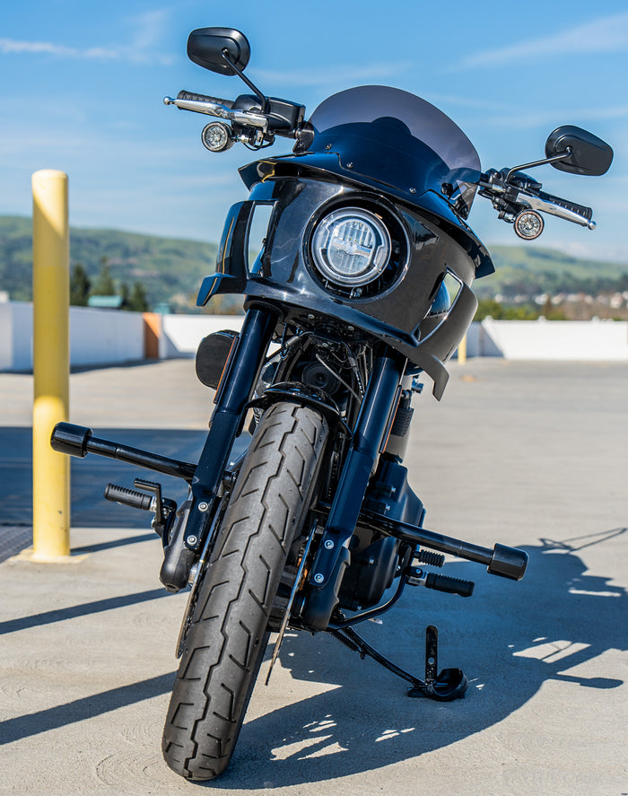 Viking Dominion Crash Bar/ Engine Guard for Harley Softail Low Rider ST FXLRST Gloss Black Lifestyle