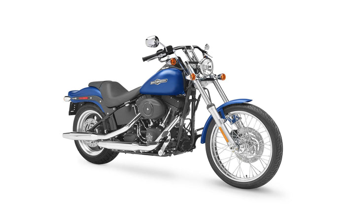 Viking Iron Born Drag Handlebar For Harley Dyna Low Rider FXDL Gloss Black Handlebar on Bike View @expand