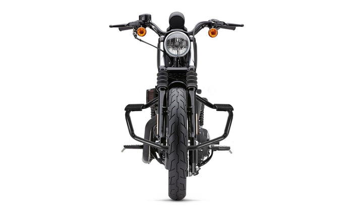 Viking Iron Born Motorcycle Crash Bar/Engine Guard for Harley Sportster SuperLow Gloss Black Crash Bar on Bike View @expand