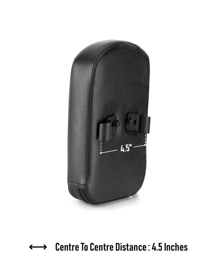 Viking Iron Born Plain Leather Tall Motorcycle Sissy Bar Pad for Harley Davidson Center to Center Distance