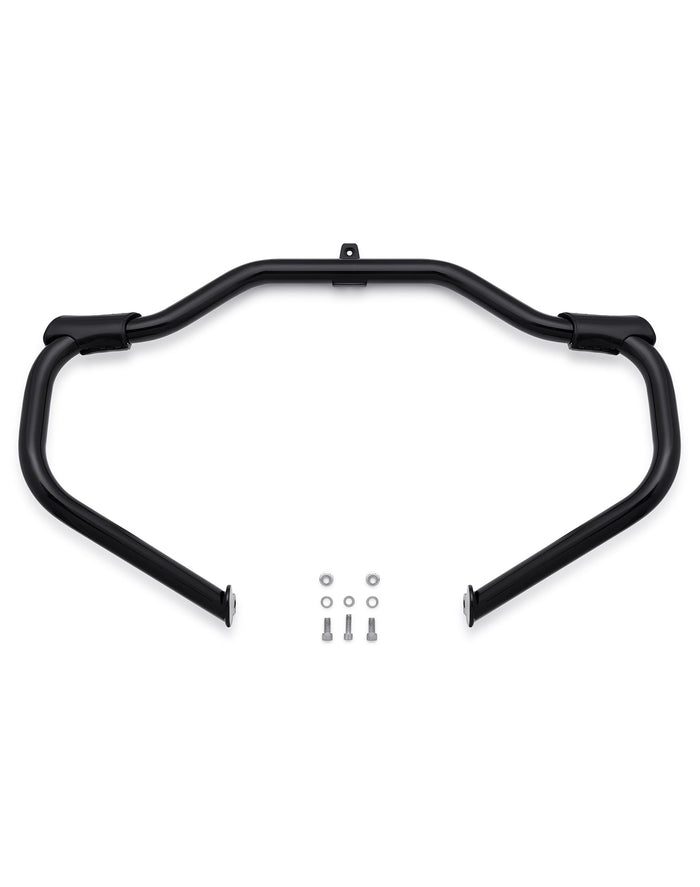 Viking Ironhog Crash Bar/Engine Guard for Harley Road King FLHR/I (2009-22) Gloss Black Front View