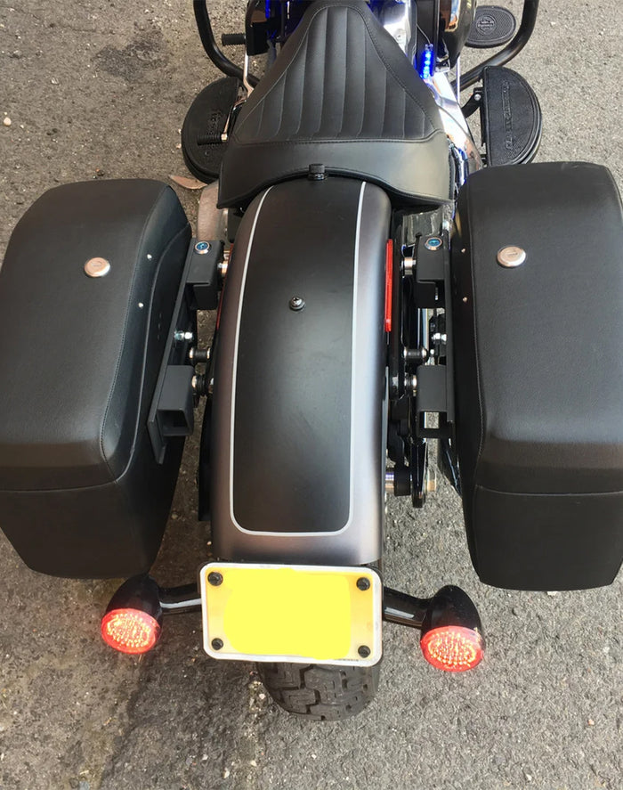 Viking License Plate And Turn Signal Relocation Kit For Harley Davidson Softail Slim on Bike View