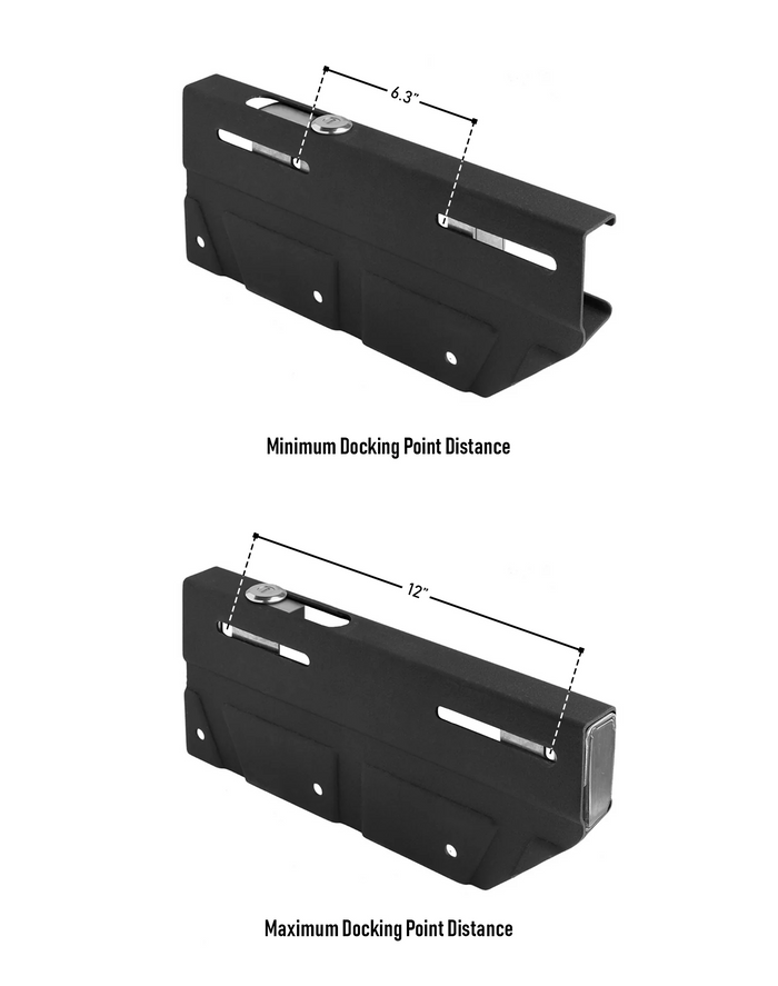 Viking Saddlebags Quick Disconnect System For Suzuki Intruder 1500 Hero Image Docking Point Distance