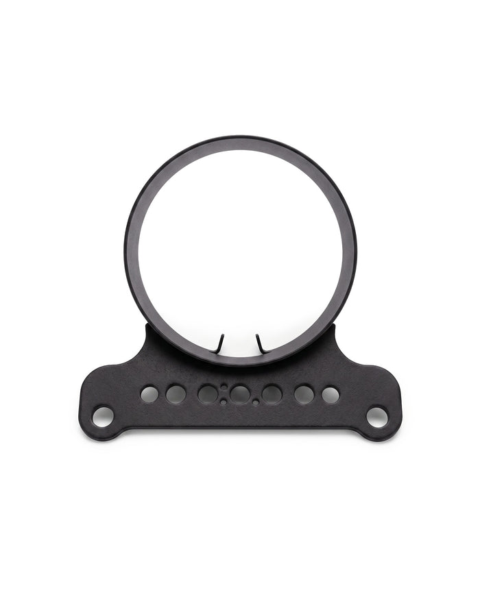 Viking Single Motorcycle Gauge Mounting Kit Matte Black Font View