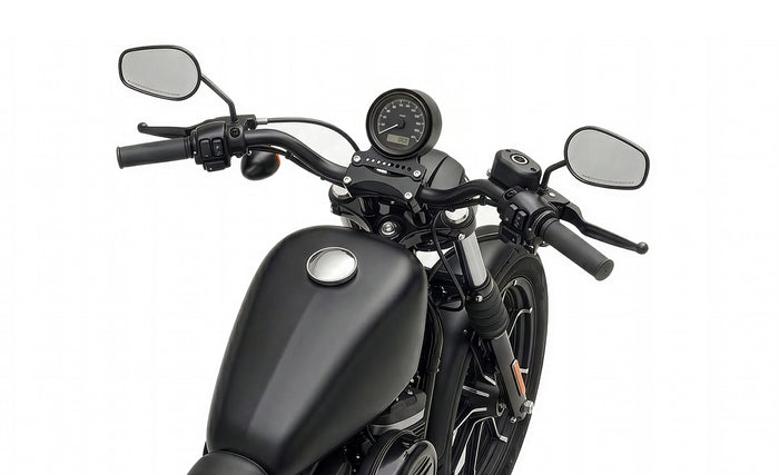 Viking Single Motorcycle Gauge Mounting Kit Matte Black Gauge on Bike  @expand