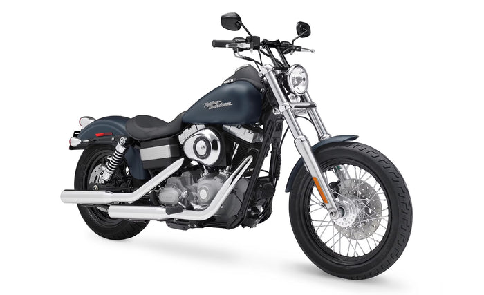 Viking Warlock 6" Handlebar Risers for Harley Dyna Super Glide Custom FXDC/I Gloss Black Handlebar Riser on Bike @expand