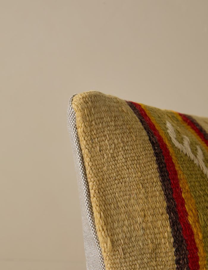 Vintage Lumbar Pillow No. 261, 12" x 20"