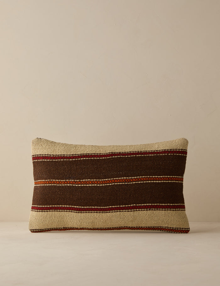 Vintage Lumbar Pillow No. 262, 12" x 20"