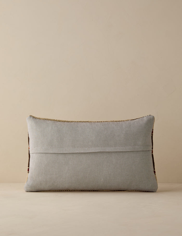Vintage Lumbar Pillow No. 262, 12" x 20"