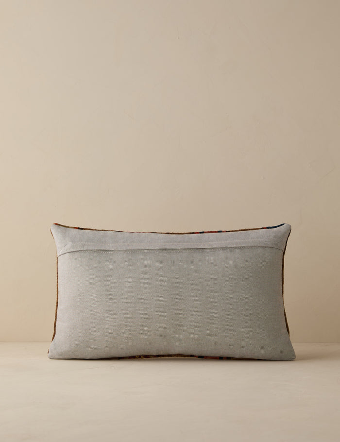 Vintage Lumbar Pillow No. 265, 12" x 20"