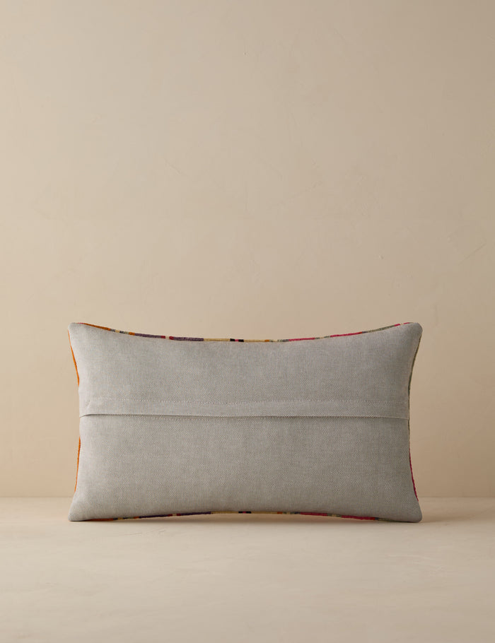 Vintage Lumbar Pillow No. 276, 12" x 20"