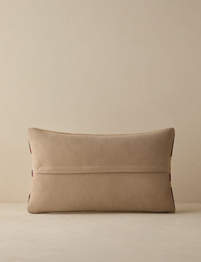 Vintage Lumbar Pillow No. 279, 12" x 20"