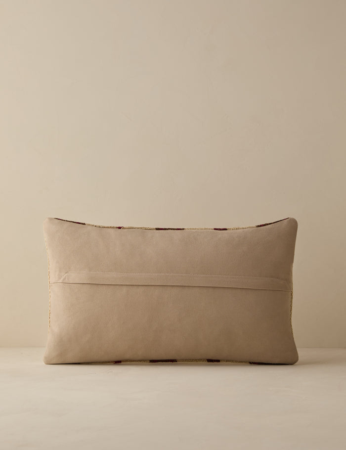 Vintage Lumbar Pillow No. 280, 12" x 20"