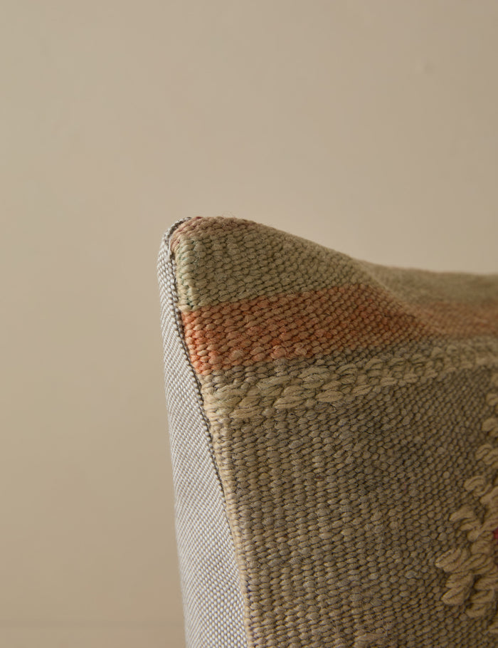 Vintage Lumbar Pillow No. 281, 12" x 20"