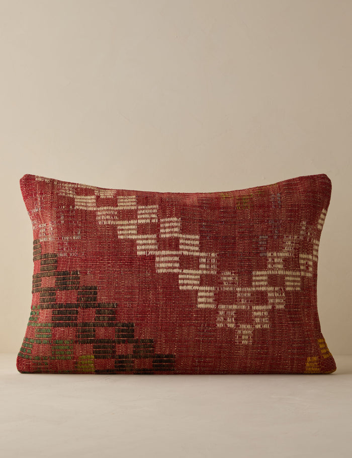 Vintage Lumbar Pillow No. 285, 16" x 24"