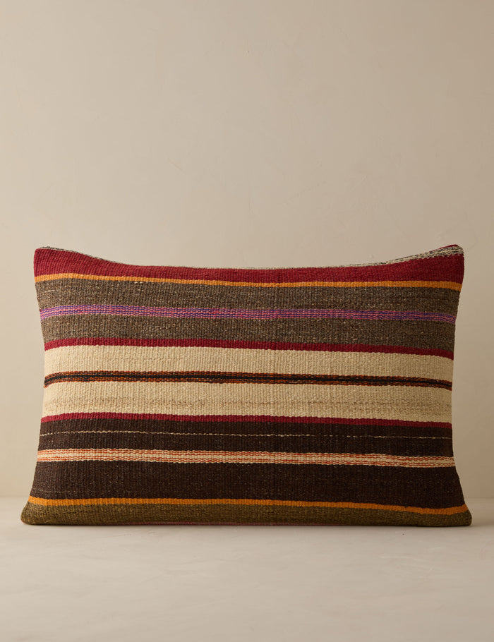 Vintage Lumbar Pillow No. 296, 16" x 24"