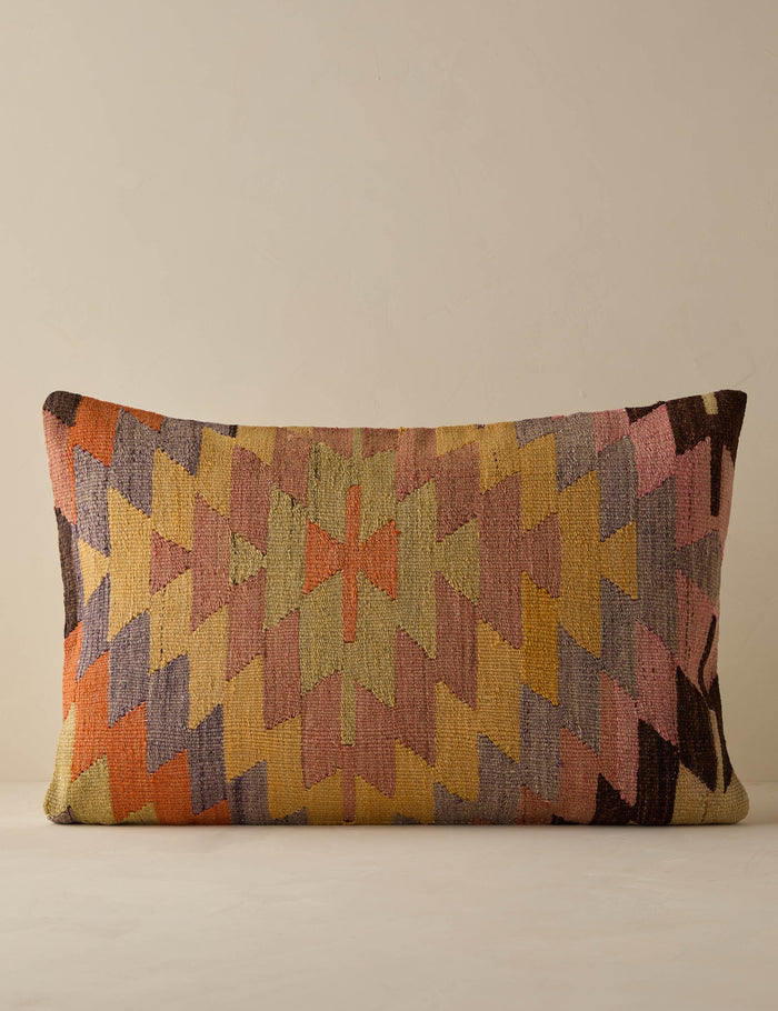 Vintage Lumbar Pillow No. 299, 16" x 24"