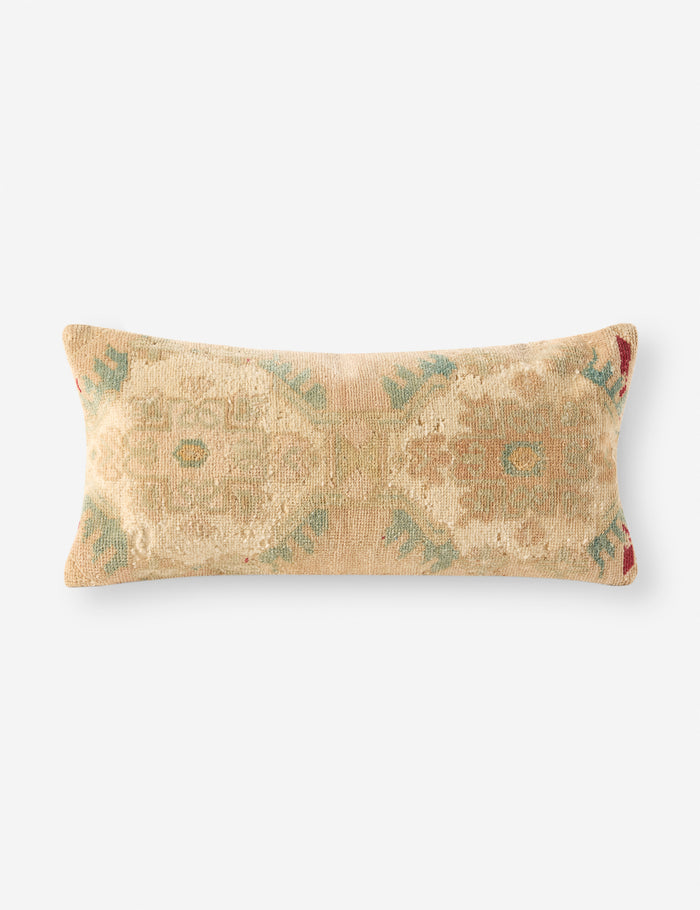 Vintage Lumbar Pillow No. 304, 12" x 26"