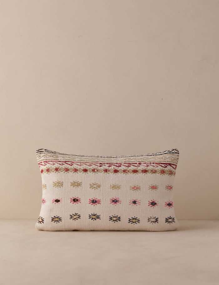 Vintage Lumbar Pillow No. 324, 12" x 20"