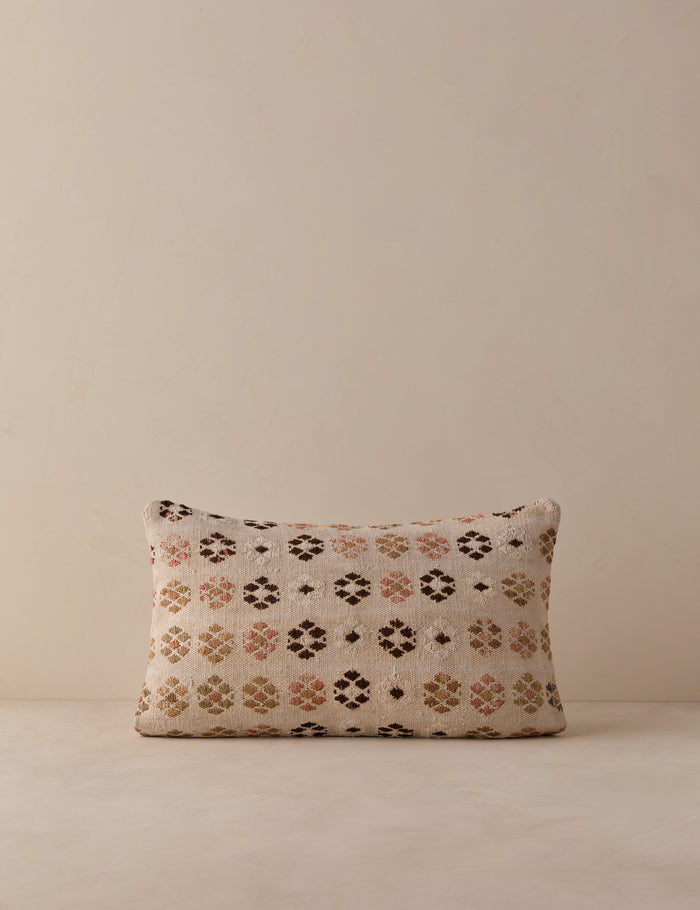 Vintage Lumbar Pillow No. 327, 12" x 20"