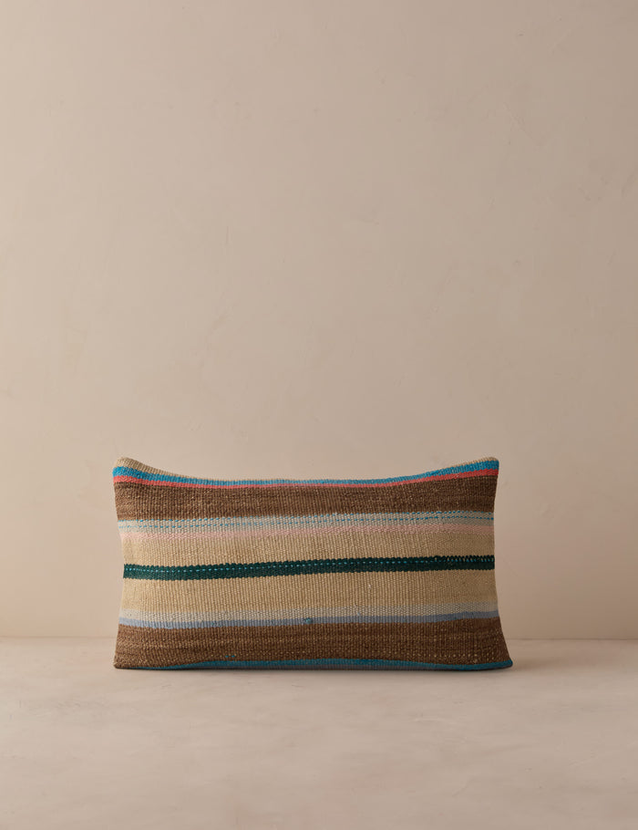 Vintage Lumbar Pillow No. 340, 12" x 20"