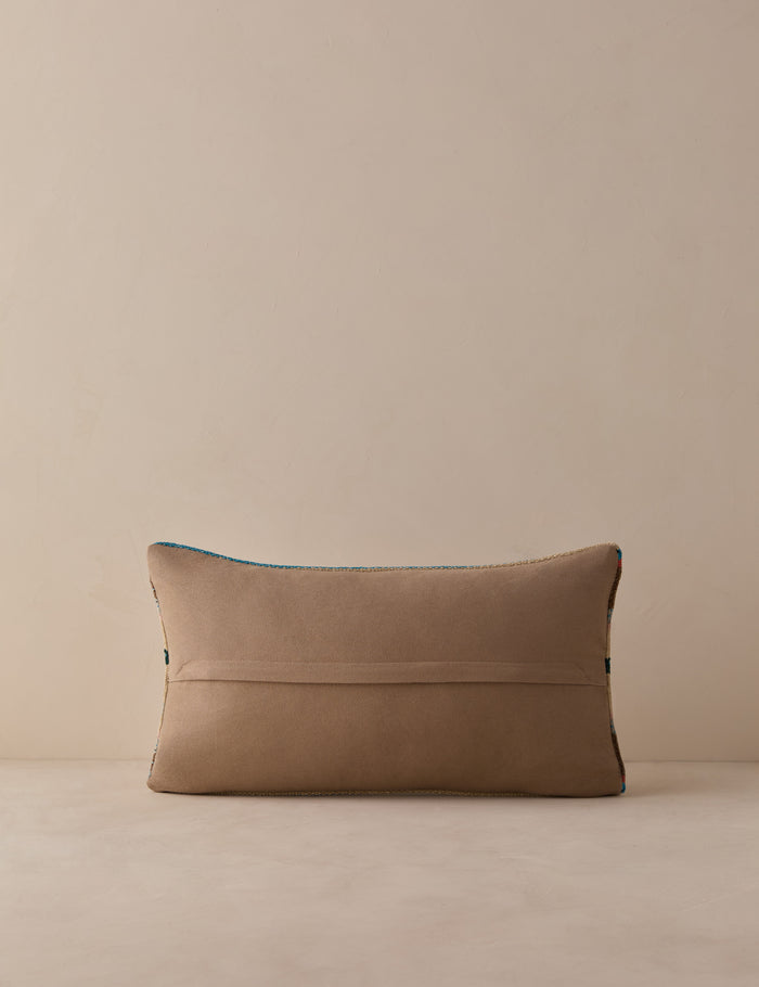 Vintage Lumbar Pillow No. 340, 12" x 20"