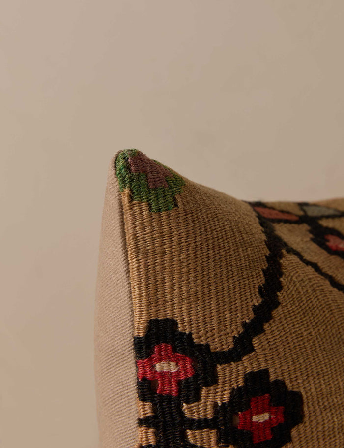 Vintage Lumbar Pillow No. 343, 12" x 20"