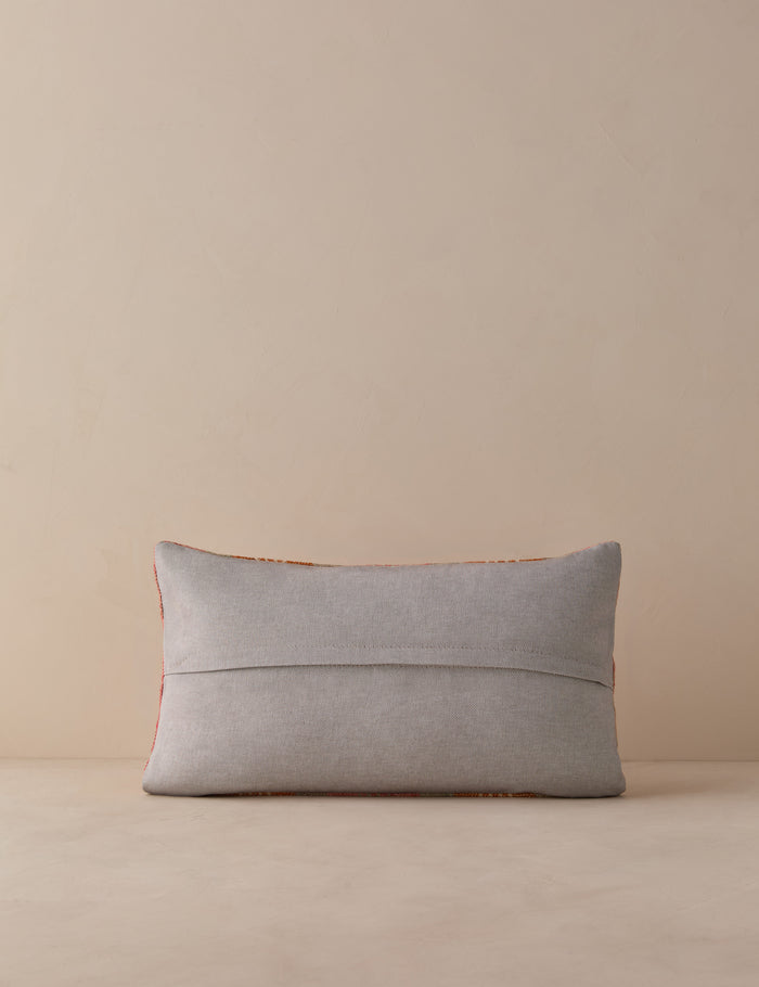 Vintage Lumbar Pillow No. 344, 12" x 20"