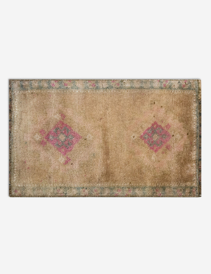 Vintage Turkish Hand-Knotted Wool Mini Rug No. 308, 1'4" x 2'