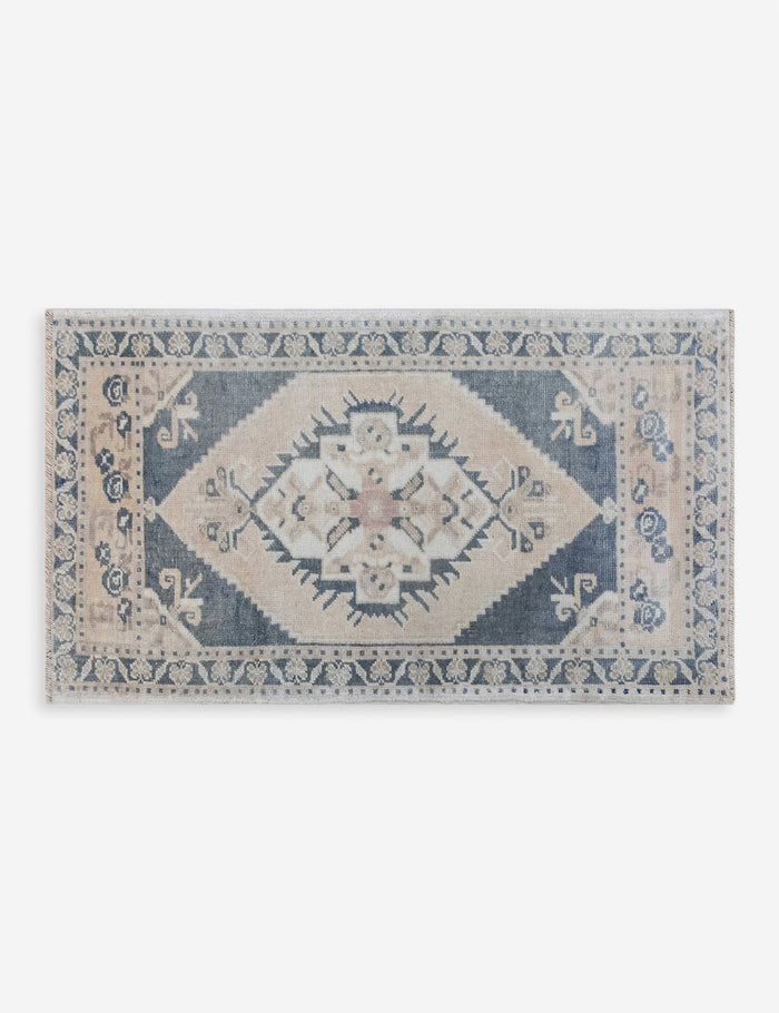 Vintage Turkish Hand-Knotted Wool Mini Rug No. 321, 1'8" x 3'3"