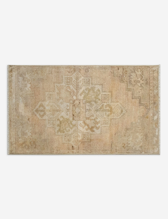 Vintage Turkish Hand-Knotted Wool Mini Rug No. 324, 1'4" x 2'4"