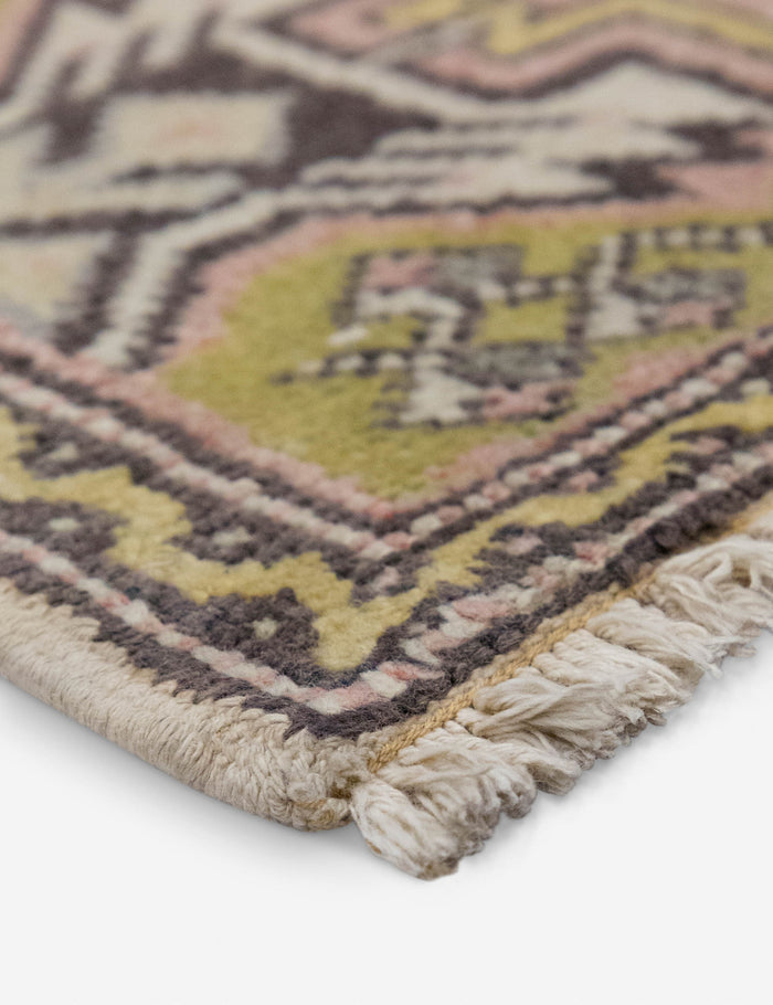 Vintage Turkish Hand-Knotted Wool Mini Rug No. 330, 1'7" x 3'1"