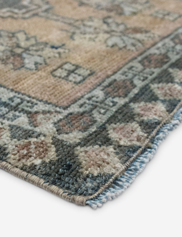 Vintage Turkish Hand-Knotted Wool Mini Rug No. 346, 1'7" x 2'6"