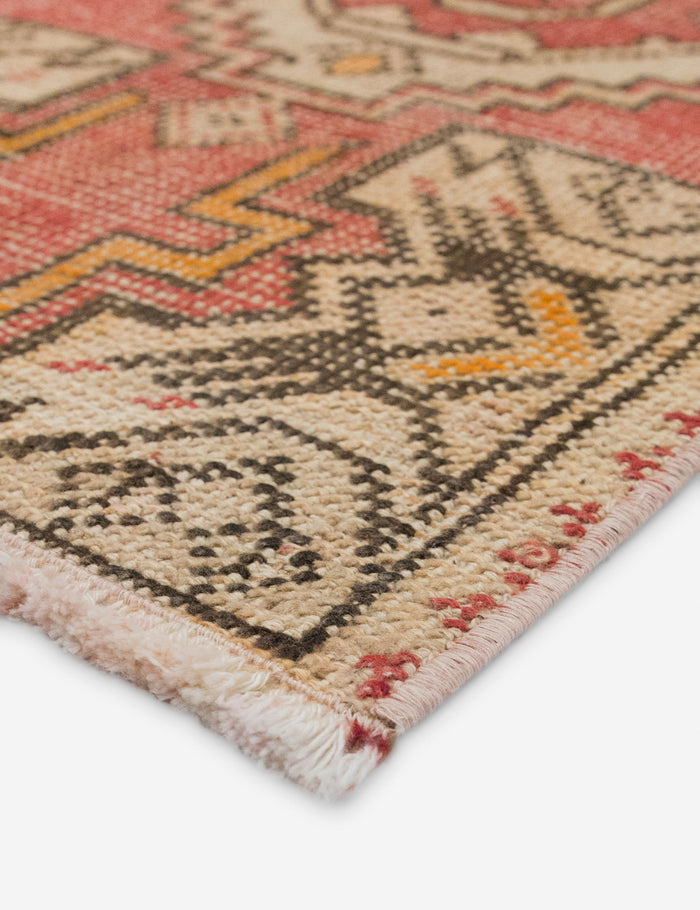 Vintage Turkish Hand-Knotted Wool Mini Rug No. 350, 1'6" x 3'