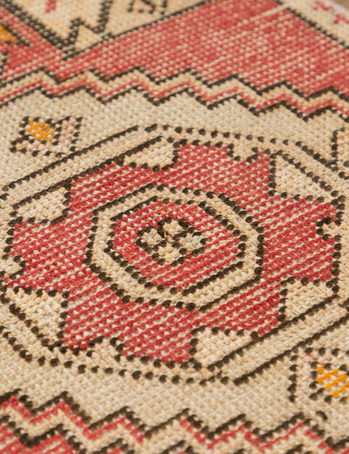 Vintage Turkish Hand-Knotted Wool Mini Rug No. 350, 1'6" x 3'