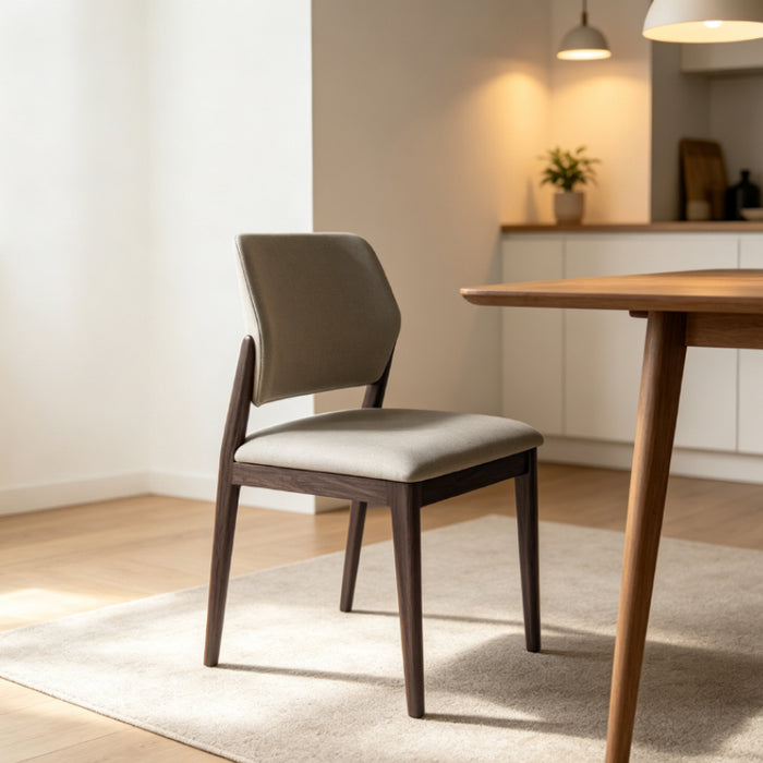 Walnut Solid Timber Dining Chair/Contemporary/Wood Legs
