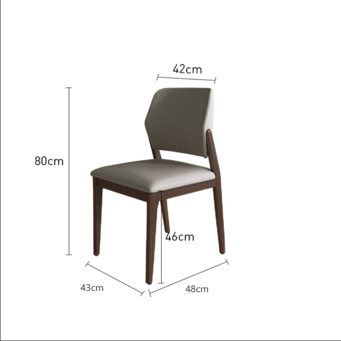 Walnut Solid Timber Dining Chair/Contemporary/Wood Legs