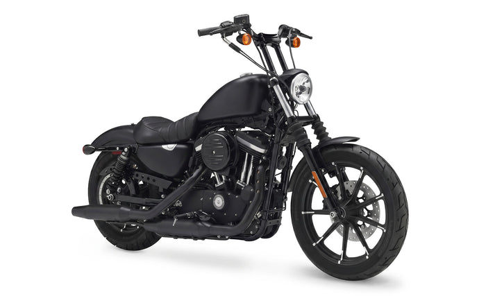 Warlock 10" Handlebar Risers for Harley Sportster Nightster XL1200N Gloss Black Riser on Bike @expand