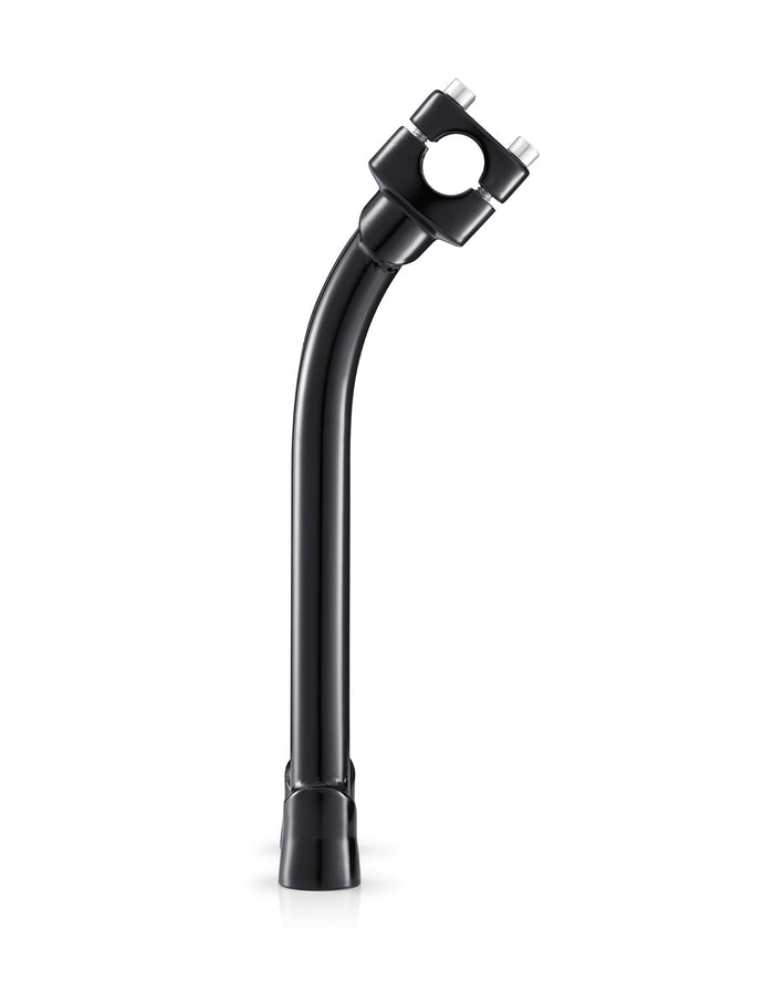 Warlock 12" Pullback Handlebar Risers for Harley Sportster 883 Low XL883L Gloss Black Side View