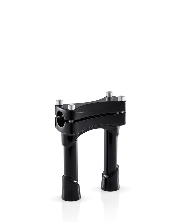 Warlock 6" Handlebar Risers for Harley Sportster 883 Custom XL883C Gloss Black Main View